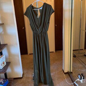 She & Sky Olive green jumpsuit